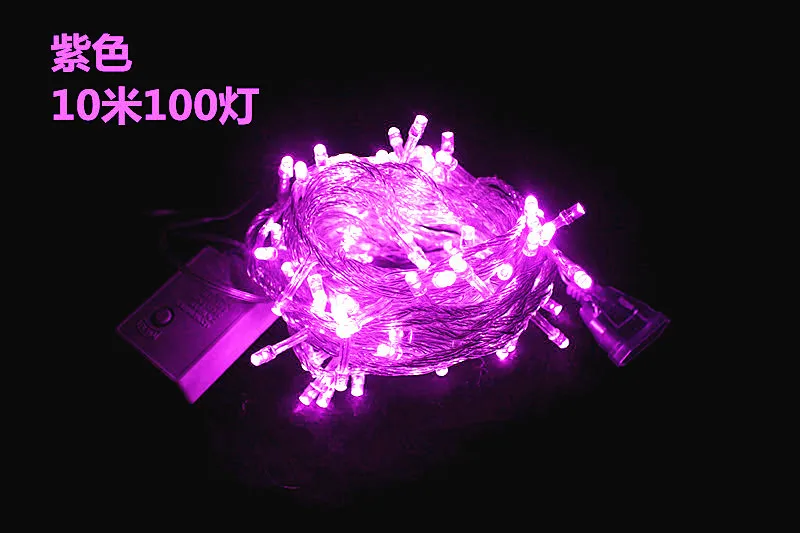 Розовый CHASANWAN 10 м 100 светодиодный гирлянда новогодний Navidad елочные украшения Рождественские украшения наружные сказочные огни. Q - Цвет: Розовый
