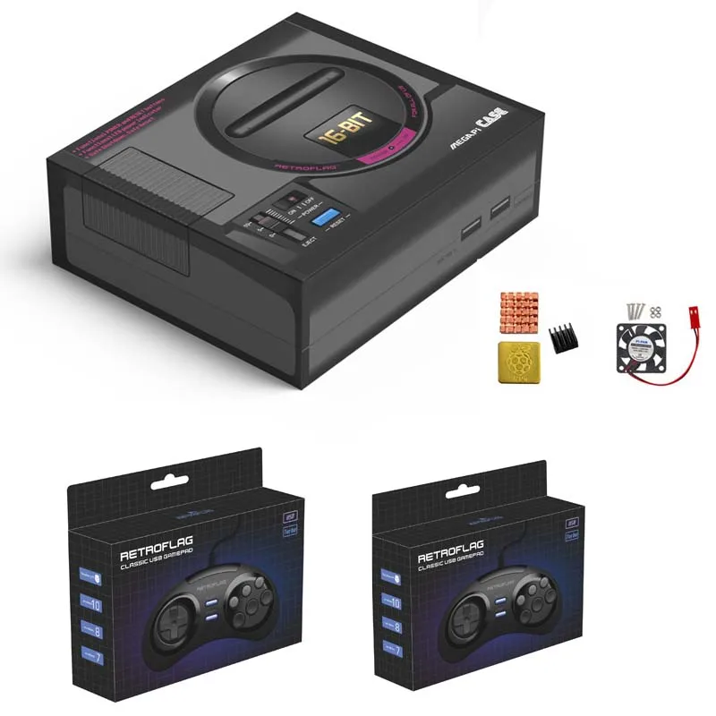 Чехол Retroflag MEGAPi/Функциональная кнопка игрового контроллера для Raspberry Pi 3 B Plus (3B +) /