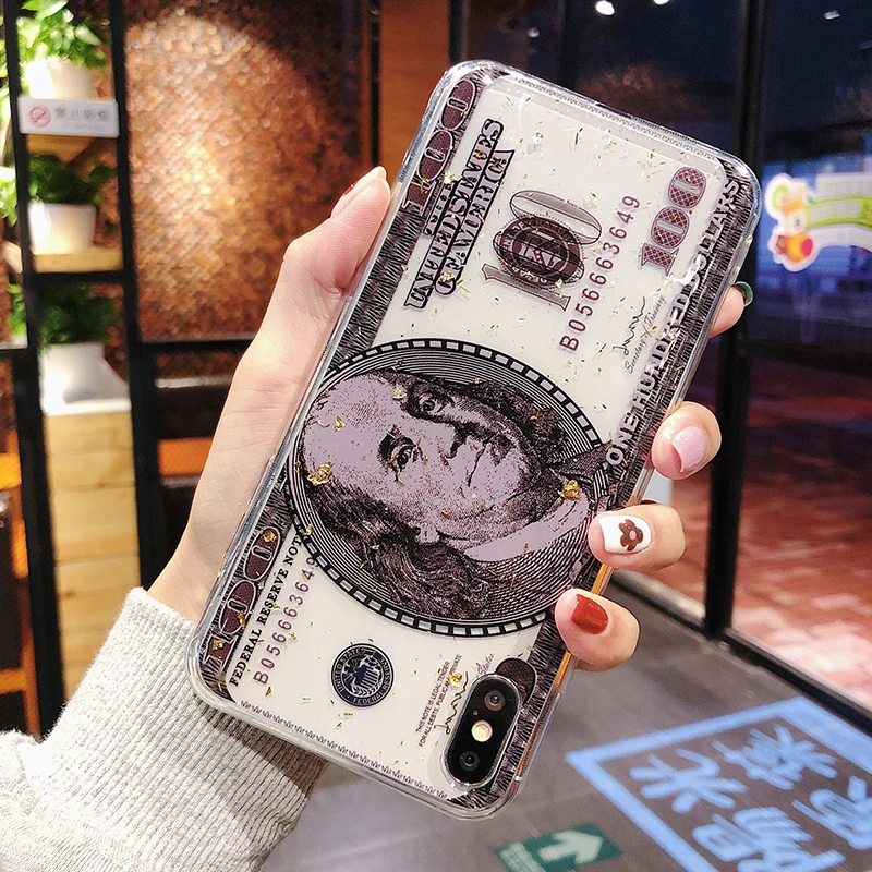 Luxury Gold Foil Bling Case For iPhone X XS Max XR Phone Cases Soft TPU Cover 7 8 6 6s Plus Glitter Fruit Cherry |