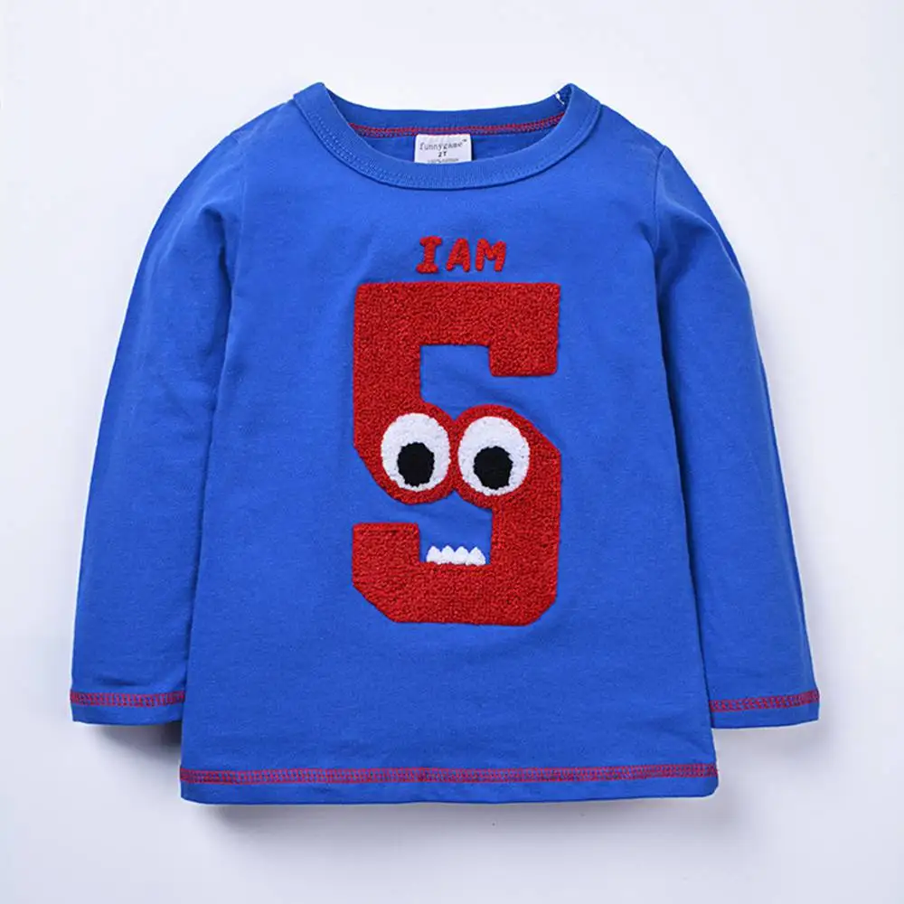 Детская Хлопковая футболка с длинным рукавом для весны и осени 2017|tops children|t-shirt baby