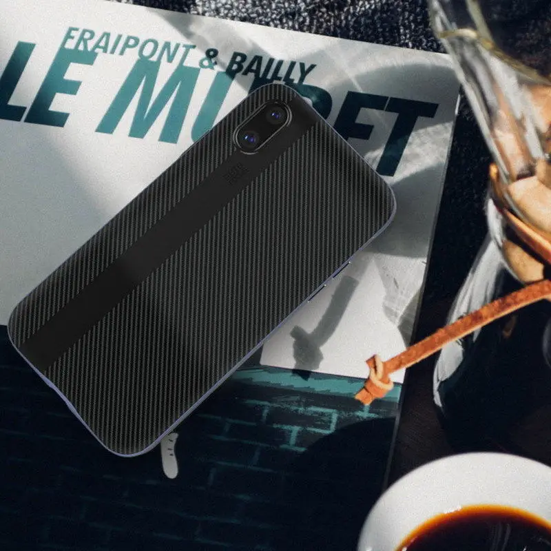 Carbon Fiber Case for iphone 8 7 plus x 10 thin Silicone Soft Cover Luxury Coque 6S 6 s Cases |
