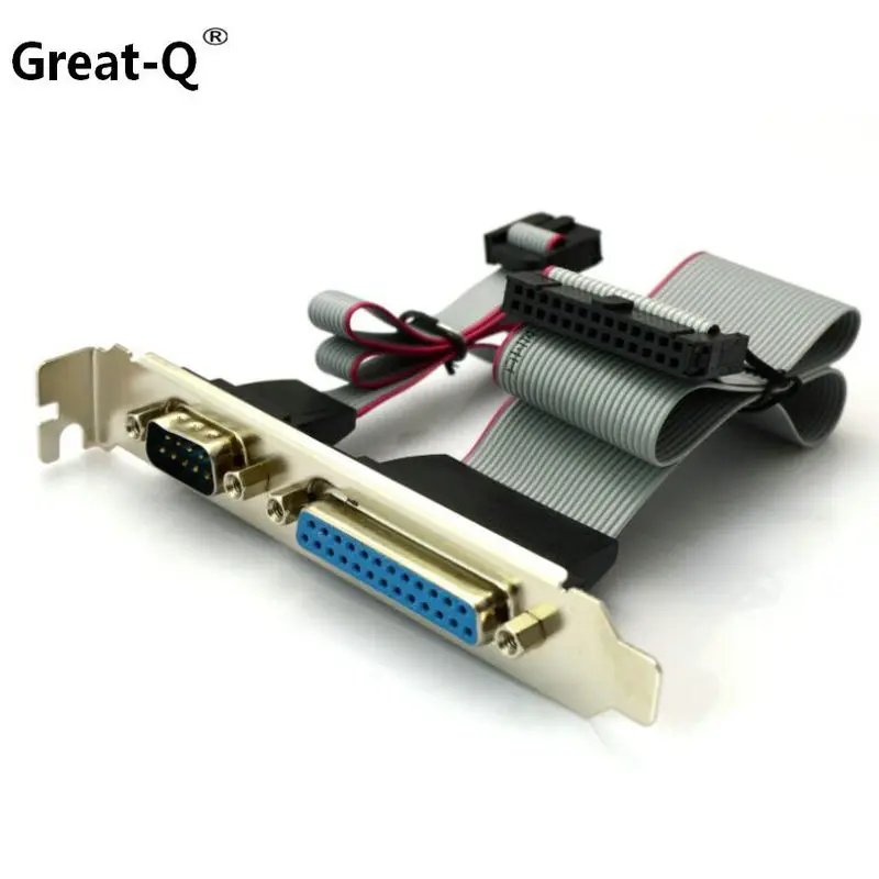 2 шт. принтер Great Q DB25 с 25 контактным параллельным портом LPT & RS 232 RS232 COM DB9 9