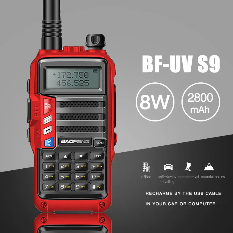 Портативная рация BAOFENG UV S9 8 Вт|Рации| |