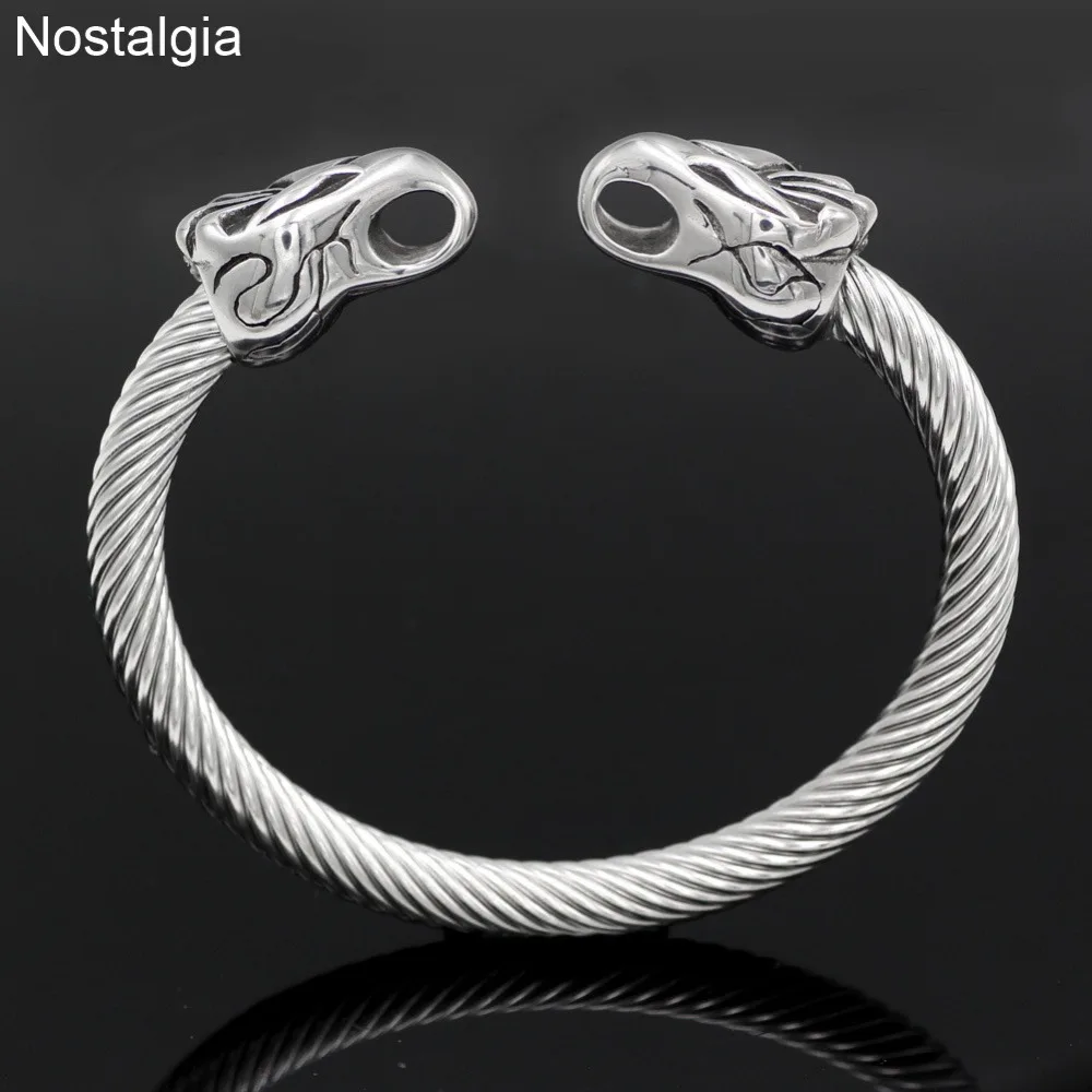 Дракон Ворон и волк амулет викингов браслет Joyeria De Acero неизбежный для женщин