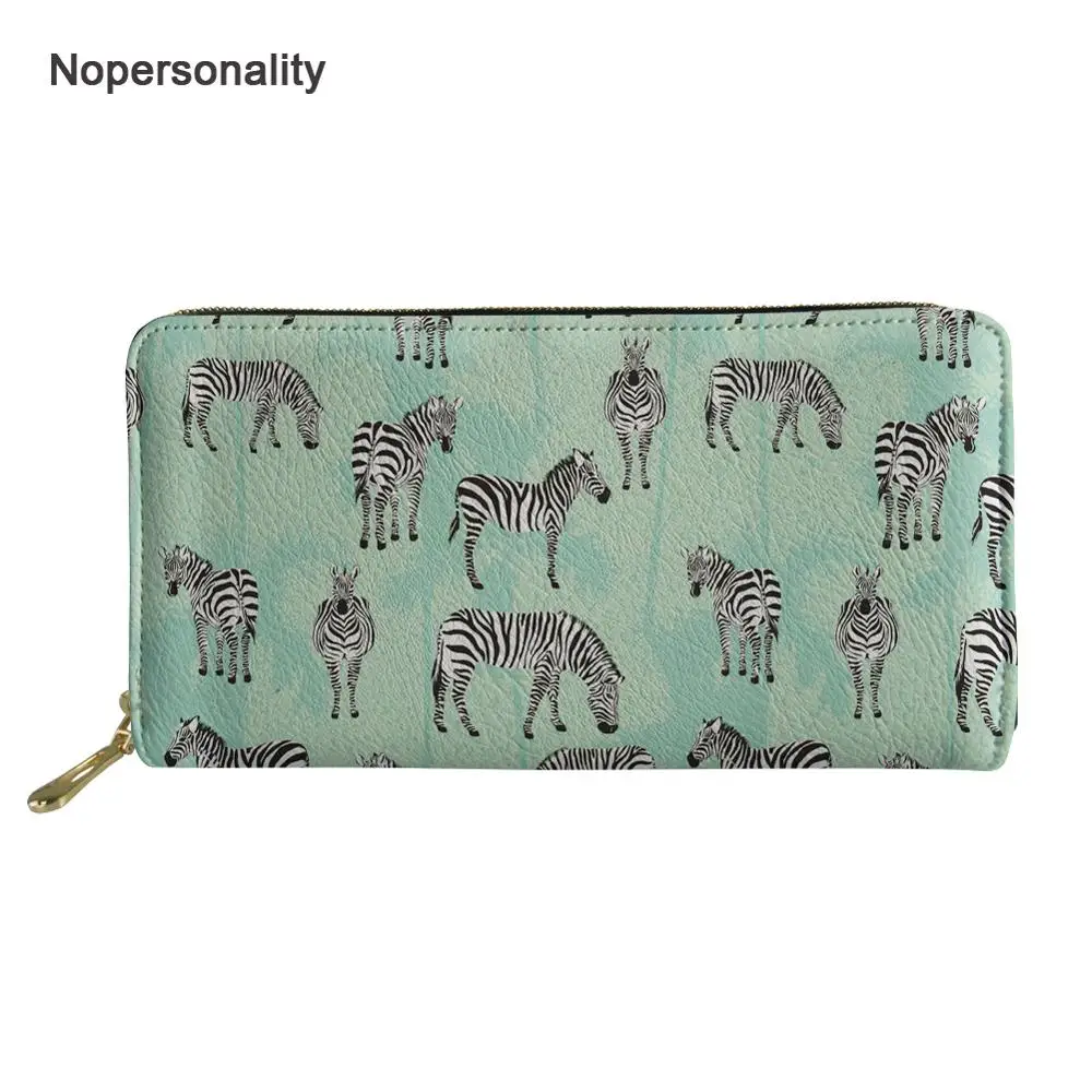 

Nopersonality Fashion Long Leather Women Wallets Clutch Women's Purse Zebra Phone Wallet Female Case Phone Pocket Carteira Femme