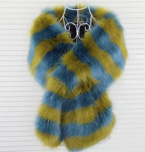 Новинка Женская сверхбольшая шаль из искусственного лисьего меха