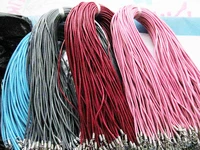 50pcs 2mm 16 18inches adjustable multicolor genuine leather necklace cord rope string extender chain12x7mm lobster clasp