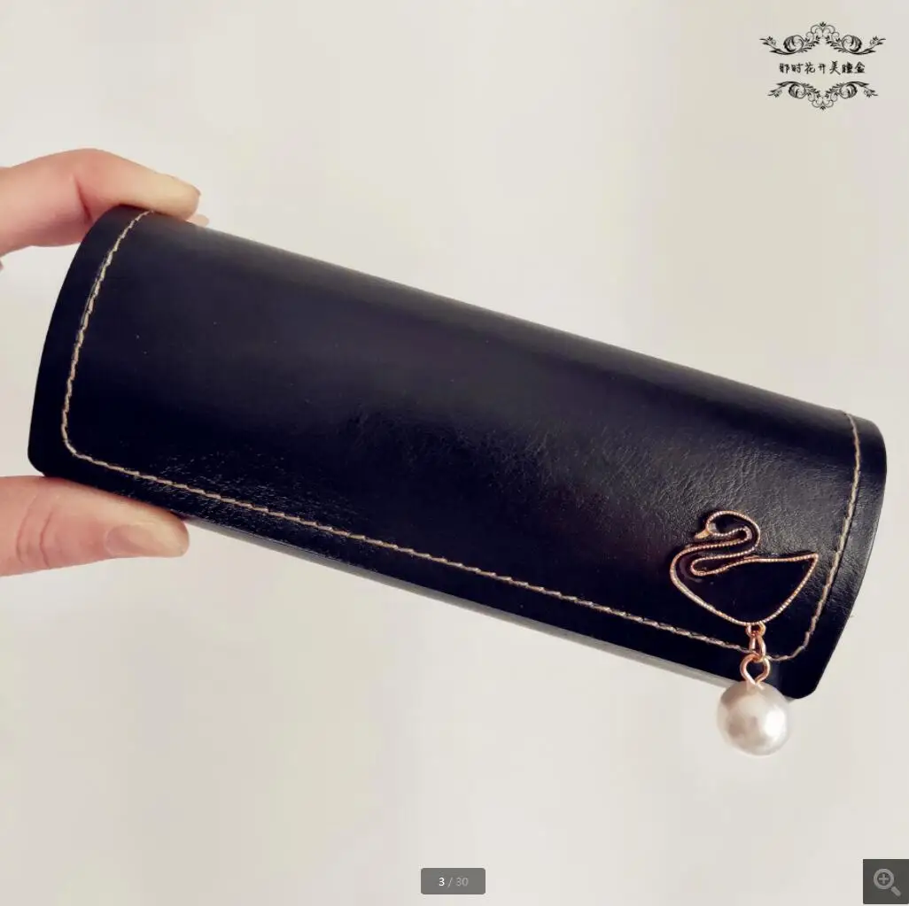 pearl swan Vazrobe солнцезащитные очки коробка для женщин и мужчин DIY символ сильные чехлы для очков черный розовый модные очки хранения магнитные коробки - Цвет: pearl swan