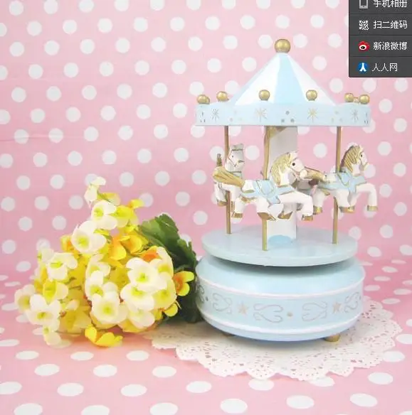 Музыкальные коробки Bless анимированные классические 4 Лошадь Go круглые