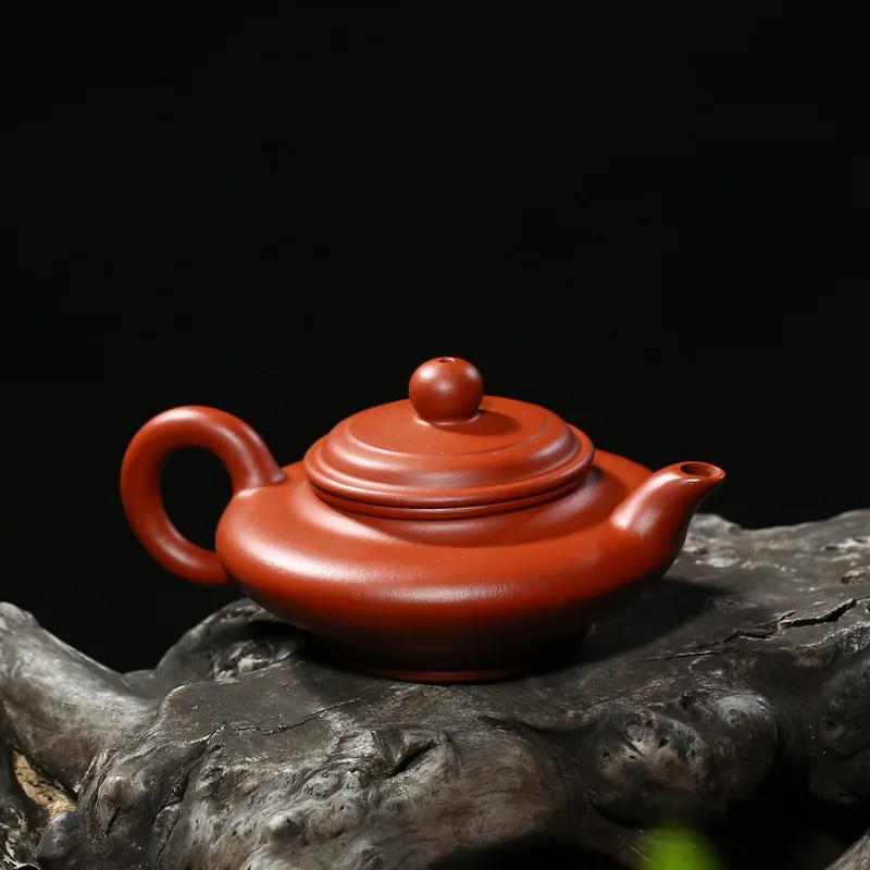 Sand Pot Famous Artisans Hand-made Raw Mine Dahongpao Virtual Flat Purple Travel Teaware Gift Preference | Дом и сад