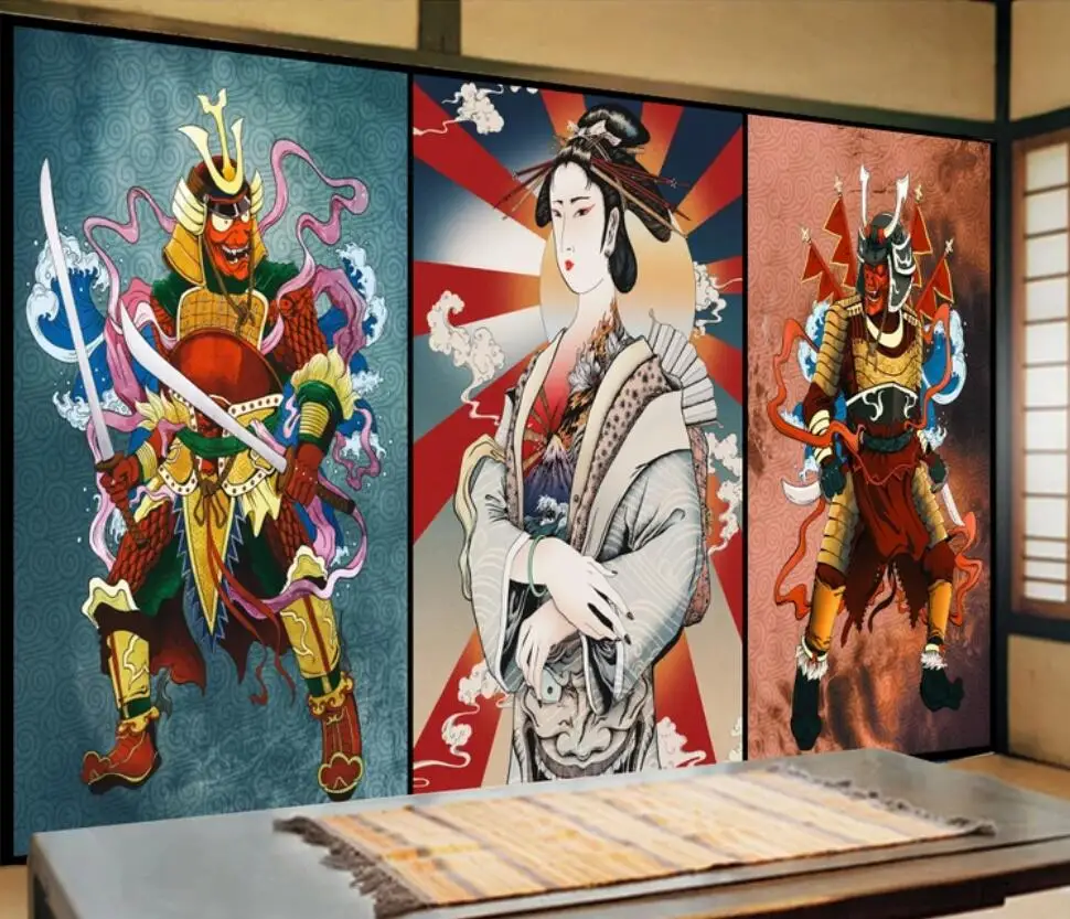 Японская картина ukiyo-e prajna самурайская столовая рабочая одежда фон настенные