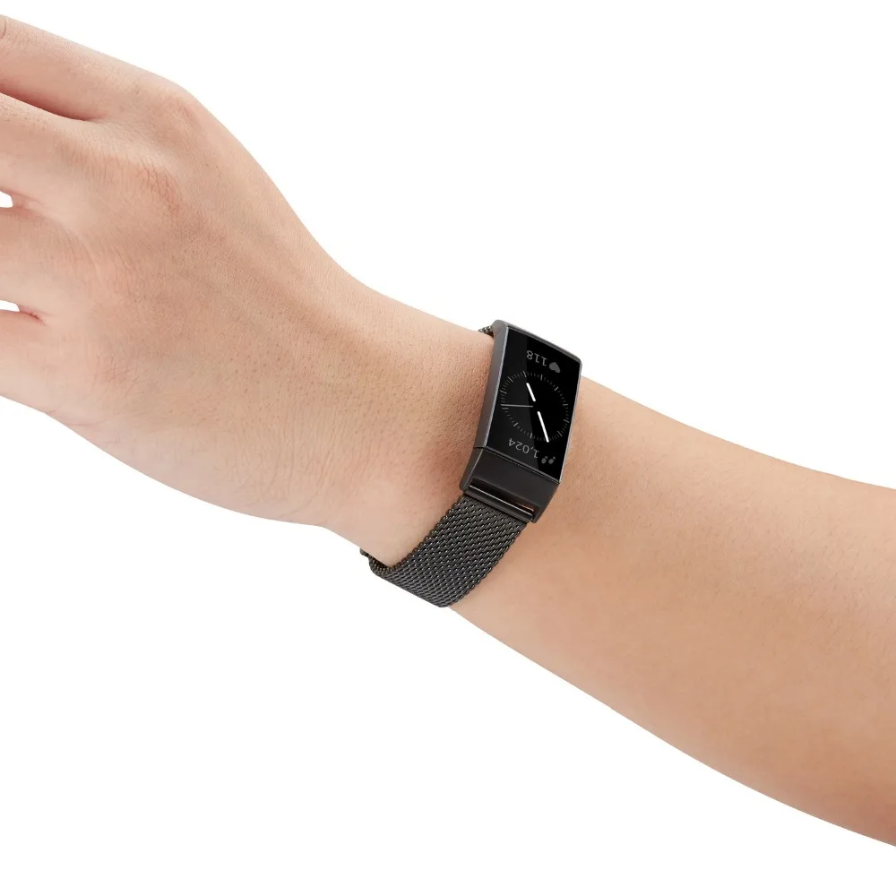 Металлический ремешок KTAB для Fitbit Charge 4 3 Миланская петля часов аксессуары замены