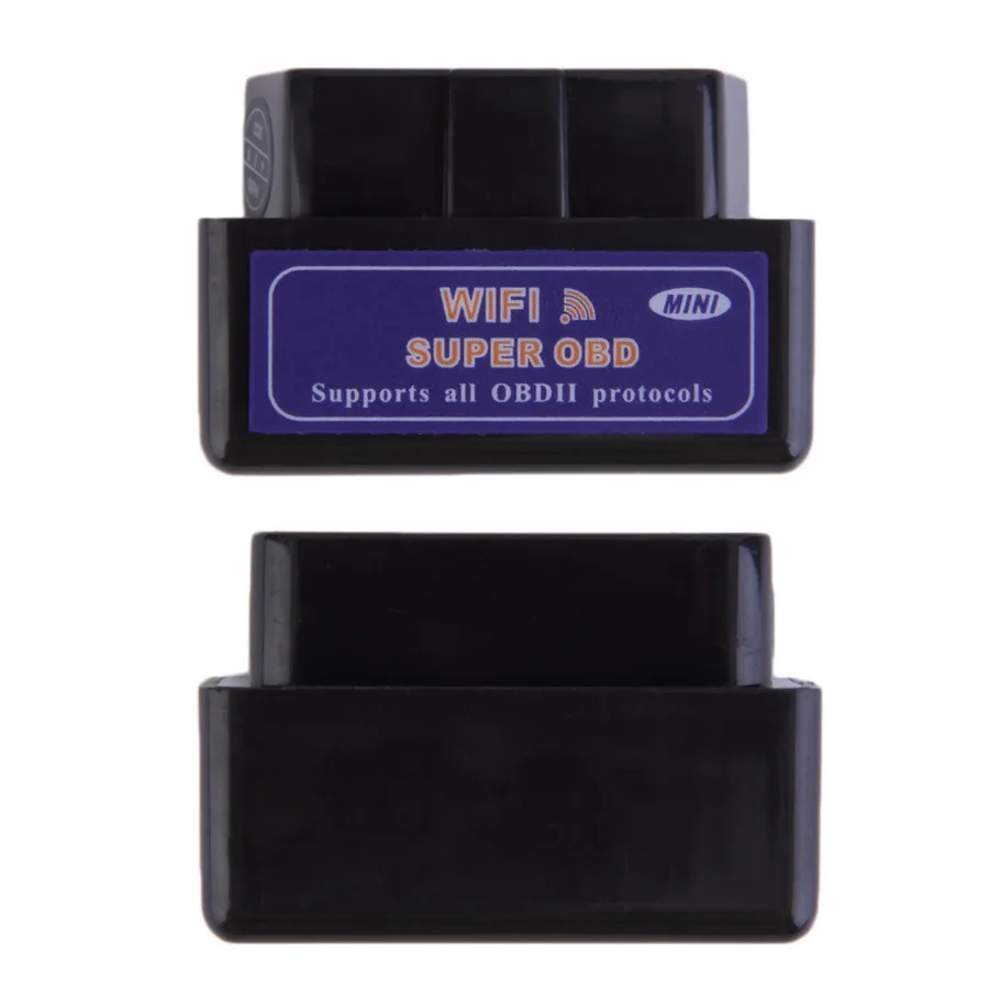 Мини ELM327 WiFi ELM 327 OBDII автомобильный диагностический инструмент OBD2 считыватель кодов сканер для Android ELM WiFi 327 черный