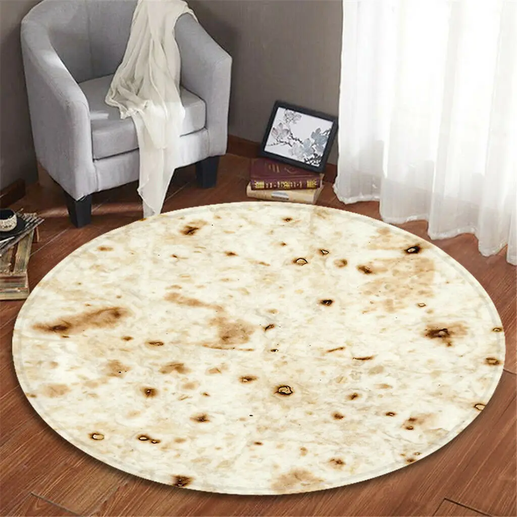 Новый дизайн Коврики 60 см одеяло Tortilla Burrito кукуруза и мука коврик для дома спальни