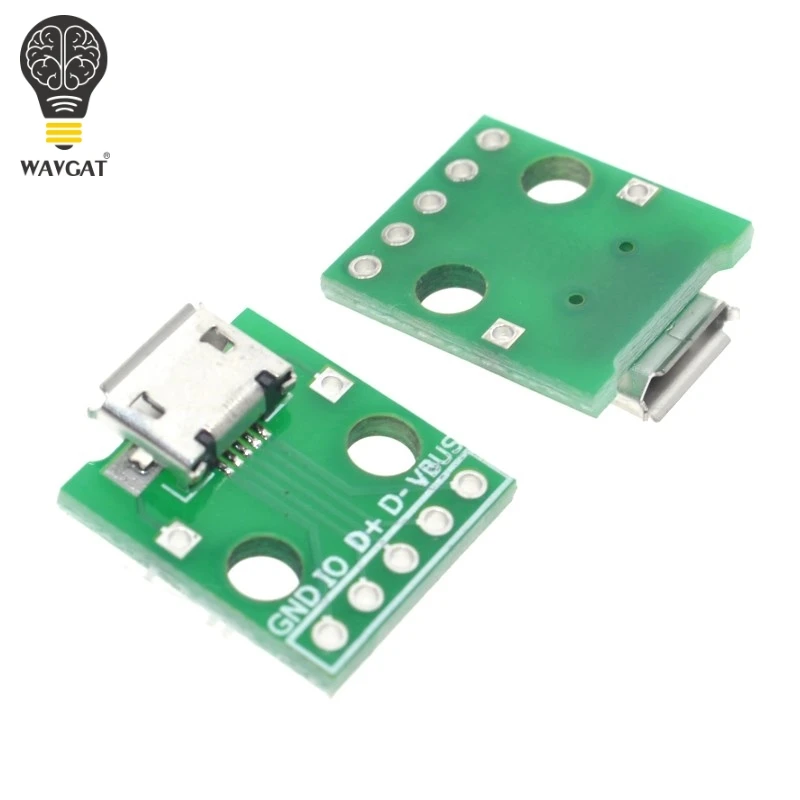 5 шт. микро USB DIP адаптер 5pin гнездовой разъем конвертер печатной платы типа в pinboard 2