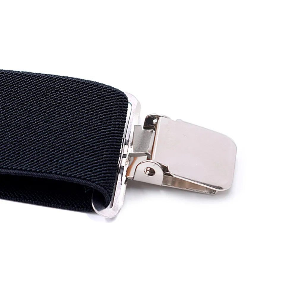

Elastic Adjustable Trouser Braces 5CM Wide Fashion Suspenders Elastic X Shape Metal Clips Strap Shirt Stays Clothing Accessories