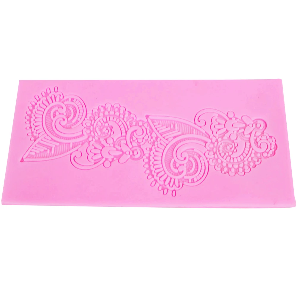 LM022 цветочное кружево силиконовая форма для украшения тортов мастикой