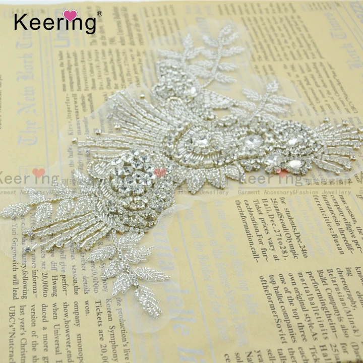 Новое поступление свадебные хрустальные стразы аппликация WRA 473|applique fleece|appliqued