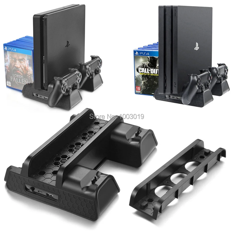 Вертикальная охлаждающая подставка DOBE для PS4/PS4 Slim/PS4 Pro зарядное устройство