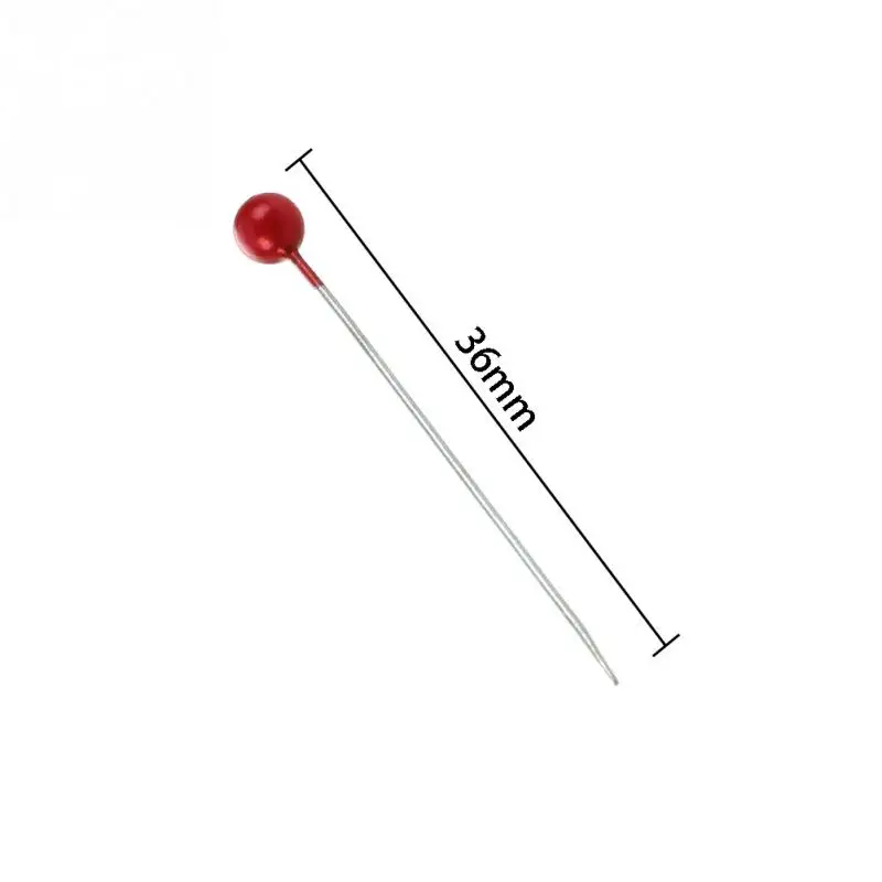 100 шт 36 мм швейная головка штифт круглые жемчужные прямые булавки из нержавеющей стали+ ПВХ многоцветные декорированные булавки иглы швейные булавки инструменты#1026