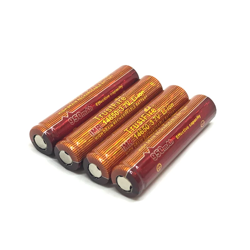 

4PCS/LOT TrustFire IMR 14650 950mah 3.7V Rechargable Lithium Battery Li-ion Batteries For electronic cigarettes flashlights