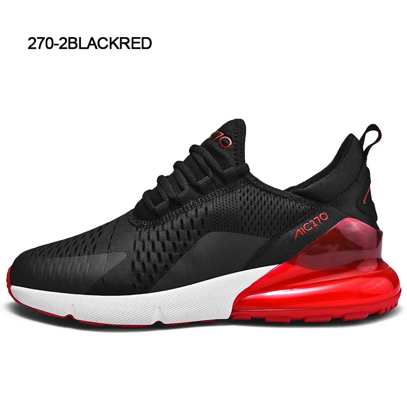 270-2Blackred Фирменный дизайн,, новые мужские кроссовки, модные, дышащие, на воздушной подушке, мужская повседневная обувь, Wo, мужские кроссовки, Zapatos De Hombre - Цвет: 270-2Blackred