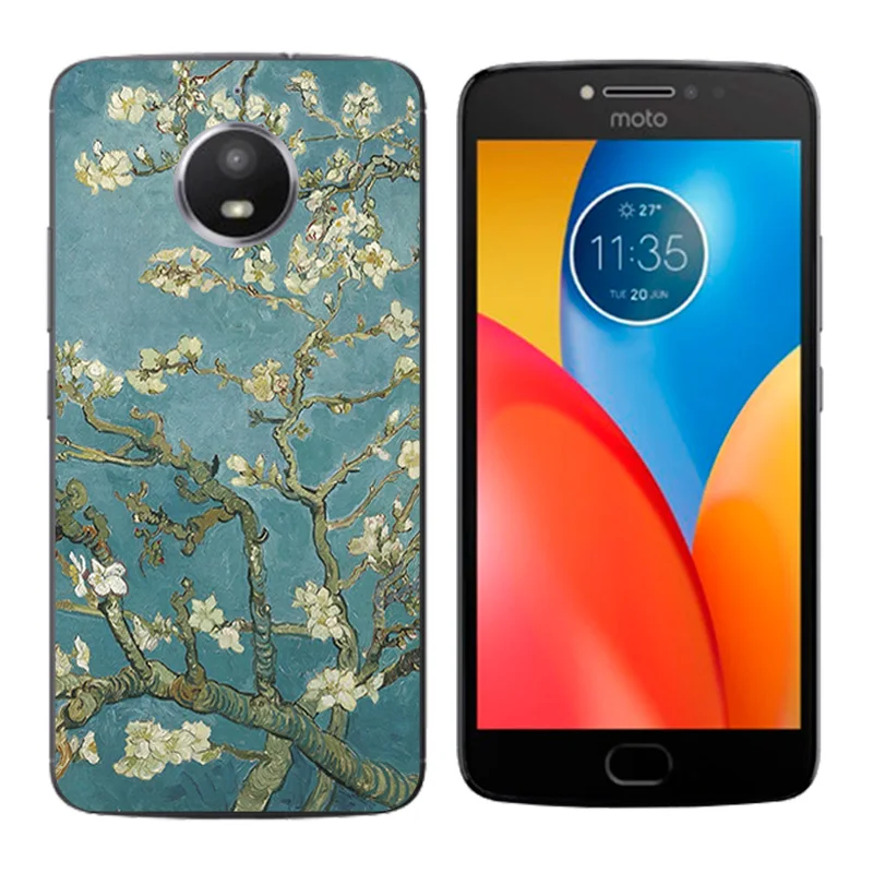 Cases for Motorola Moto E4 Plus Case 5.5&quot Silicone Phone Cat Landscape Printing Cover E (4th Gen.) |