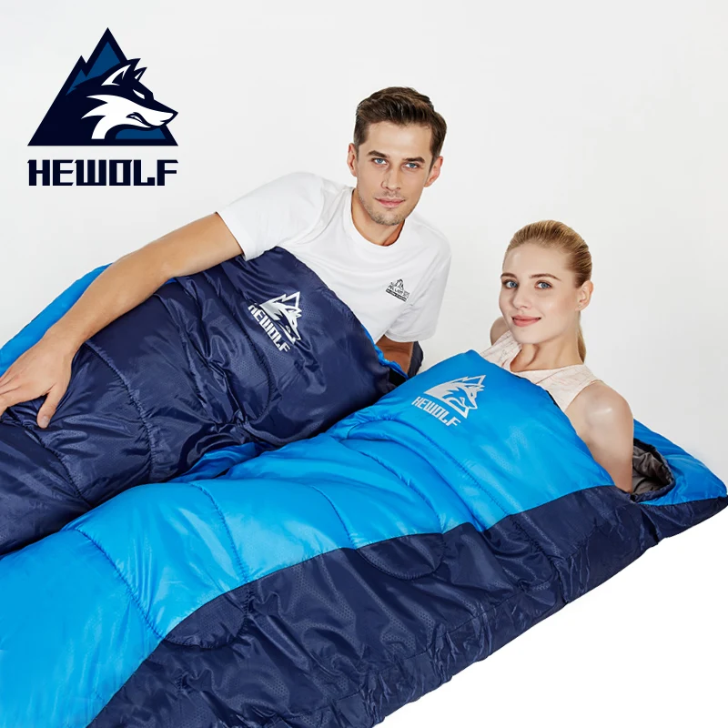 

2019 спальный мешок Hewolf для кемпинга, односпальный спальный мешок-конверт, хлопковый походный туристический спальный мешок для взрослых