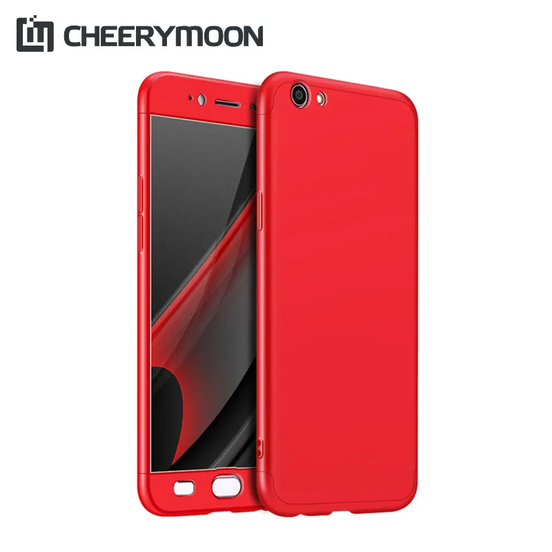 CHEERYMOON три секции полная защита для OPPO A57 матовый корпус Скраб Жесткий чехол