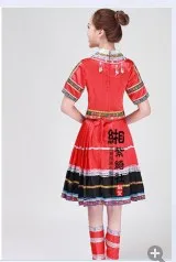 Женская одежда Hmong Miao древнее традиционное китайское платье для танцев большие