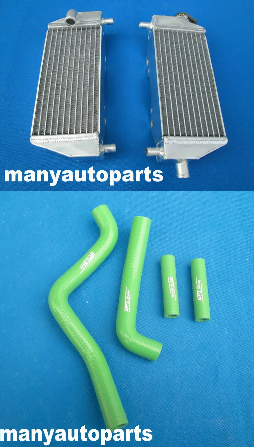 Для Kawasaki KX125 1994 2002/KX250 94 02 95 96 97 98 99 00 01 алюминиевый радиатор и шланг синий|radiator hose|hose
