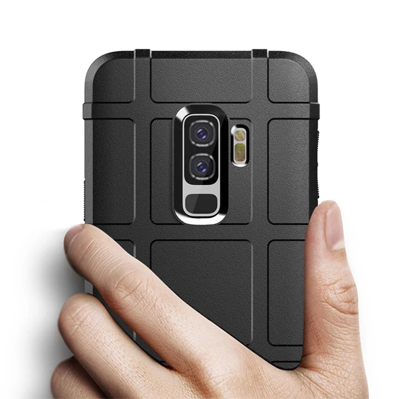 Luxury Armor Silicone Phone Case for Samsung Galaxy S9 Plus Note 9 A7 2018 A750 J4 J6 Prime shockproof Soft TPU Cover |