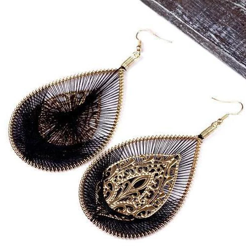 Серьги женские винтажные металлические|dangle earrings|fashion dangle earringsbrincos pendientes |