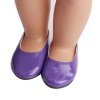doll shoes simple purple single shoe fit 18 inch girl dolls and 43 cm baby doll toy accessories s87