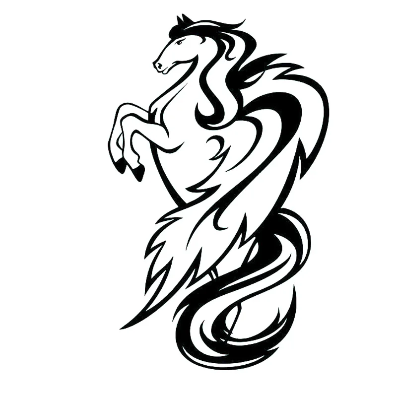 

10,3 см * 16,6 см Виниловая наклейка в виде лошади Пегаса, автомобильная наклейка, украшение автомобиля, Стайлинг автомобиля, черный/серебристый...