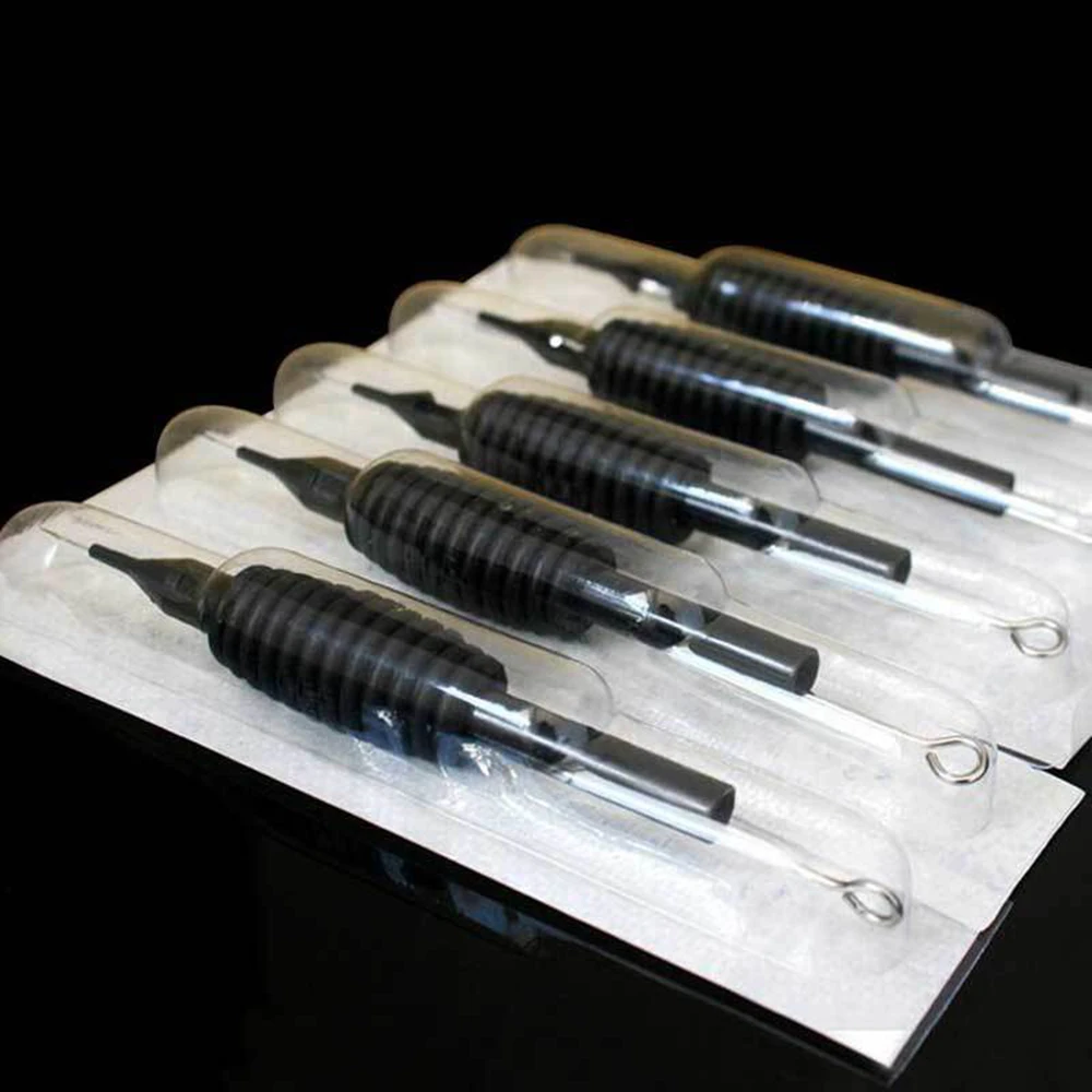 5PCS Useful Sterile Disposable Black Tattoo Tube Grips For Machine Kit Set Supply for Wholesale |