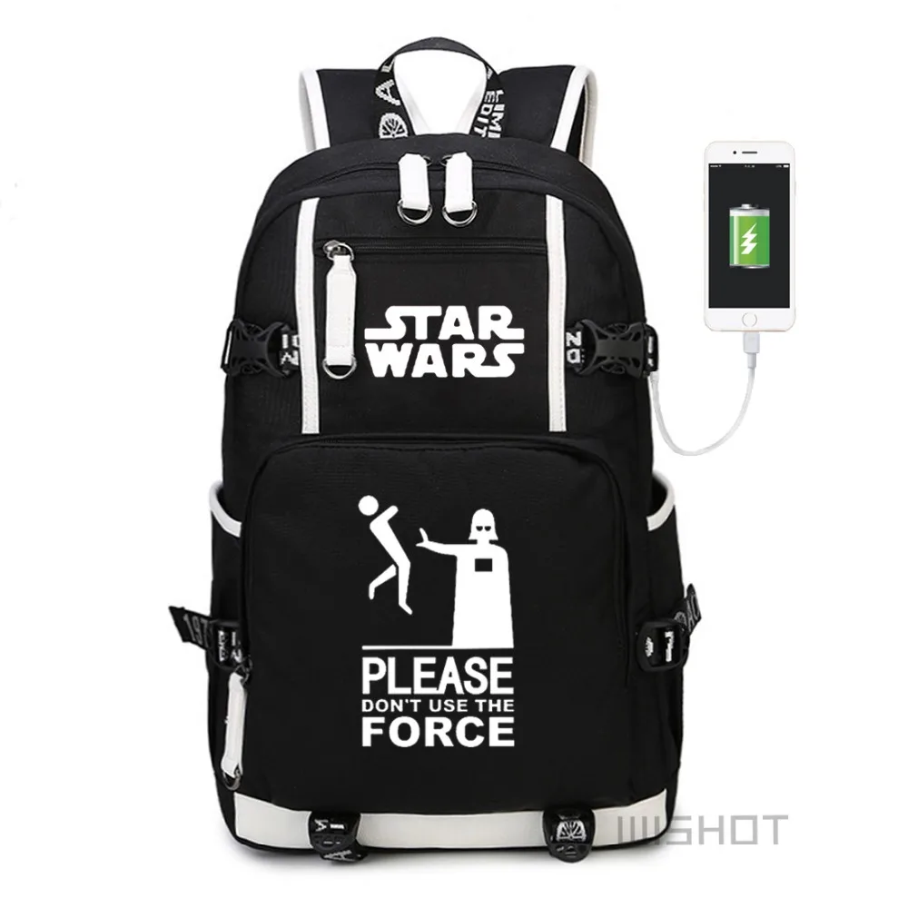 WISHOT Star Wars Darth vader Yoda многофункциональный мужской рюкзак с забавным принтом