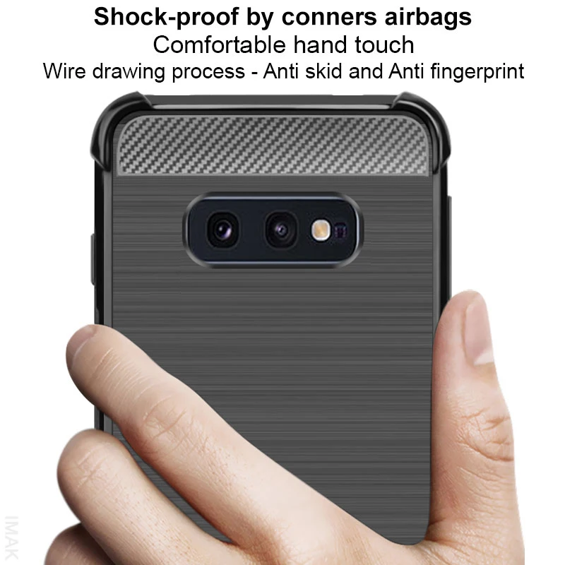 Чехол для Samsung Galaxy S10e iMAK Vega волоконный узор подушка безопасности чехол телефона