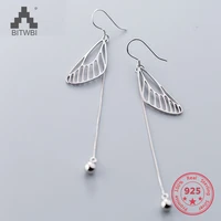 2018 hot sale s 925 sterling silver mix personality temperament wings drop earrings