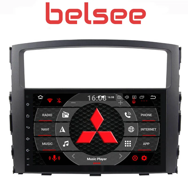Belsee Восьмиядерный PX5 4G+ 32GB 2 Din Android 9,0 автомобильный Радио мультимедийный плеер gps Navi HD для Mitsubishi Pajero V97 V93 2006