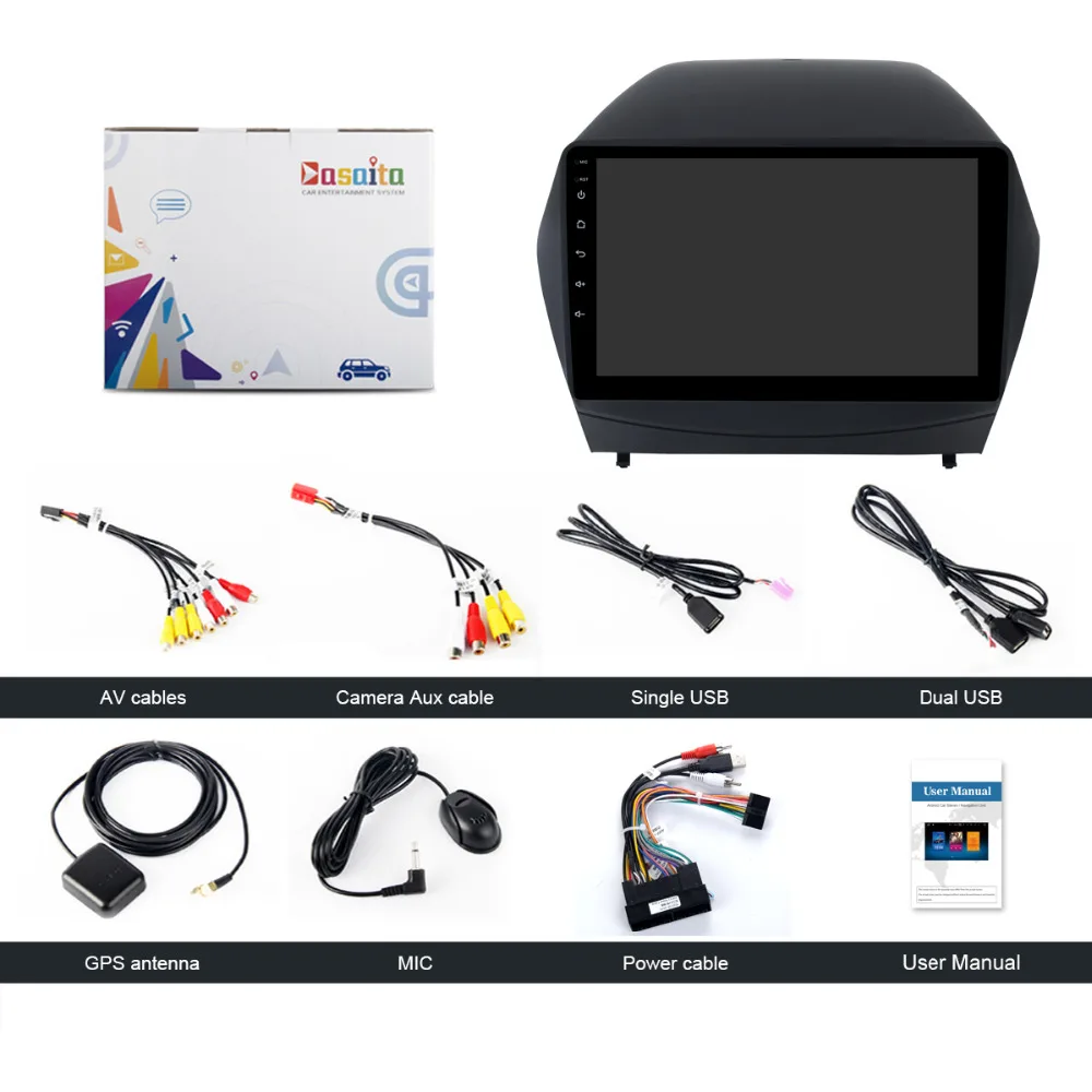 Автомобиль 2 din Android 8 0 gps для hyundai IX35 2010 + авторадио навигации головное устройство