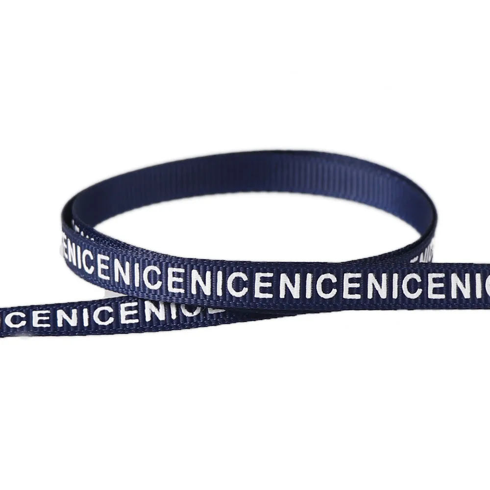 M 7mm 10 yards 7/10 мм 10 ярдов винт полиэфирной нити письмо красивым принтом Grosgrain вечерние Свадебные украшения подарок с бантом ленты для поделок карточная игра подарки - Цвет: M 7mm 10 yards