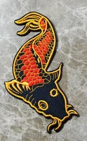 wholesale japanese carp fish colorful japan iron on patches sew on patchappliques made of cloth100 guaranteed quality