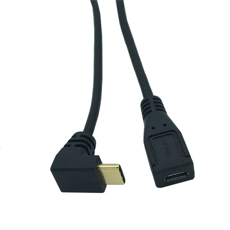 

25cm USB3.1 Type C Male To Micro USB 2.0 5P Female Data Angled Cable Nexus 5X 6P