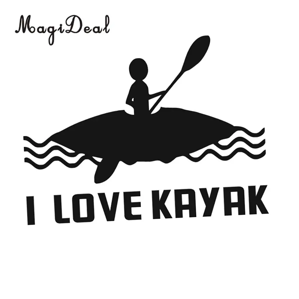 MagiDeal водонепроницаемый 1 шт. I LOVE байдарка стикеры каноэ для гребной лодки смешные