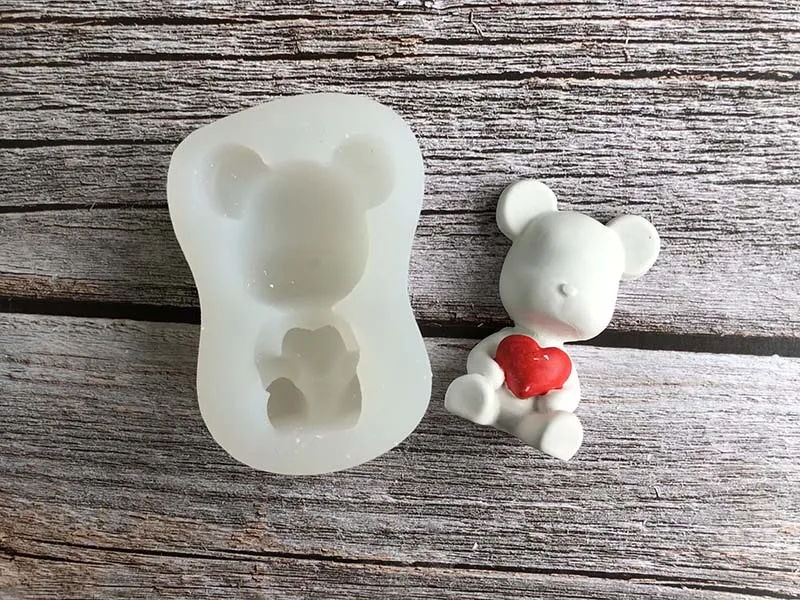 B117 3D медведя, оленя, Свинья силиконовые формы DIY fondant(сахарная) шоколадная форма для помадки мягкие керамические сухой пар в одной пресс-форм - Цвет: B117