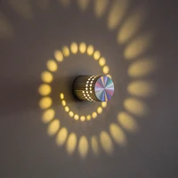 whitewarm white spiral hole led wall lamp 3w spiral surface install mini light for game room bar ktv bedroom