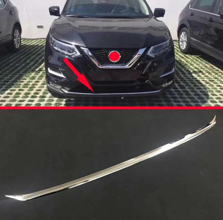 Накладка переднего бампера из нержавеющей стали для Nissan Qashqai 2018 2019|Хромирование| |