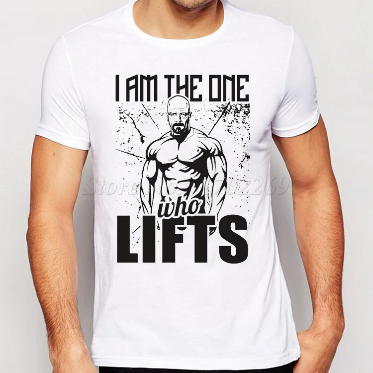 Мужская футболка с надписью I Am The One Who Knocks Heisenberg Повседневная короткими рукавами