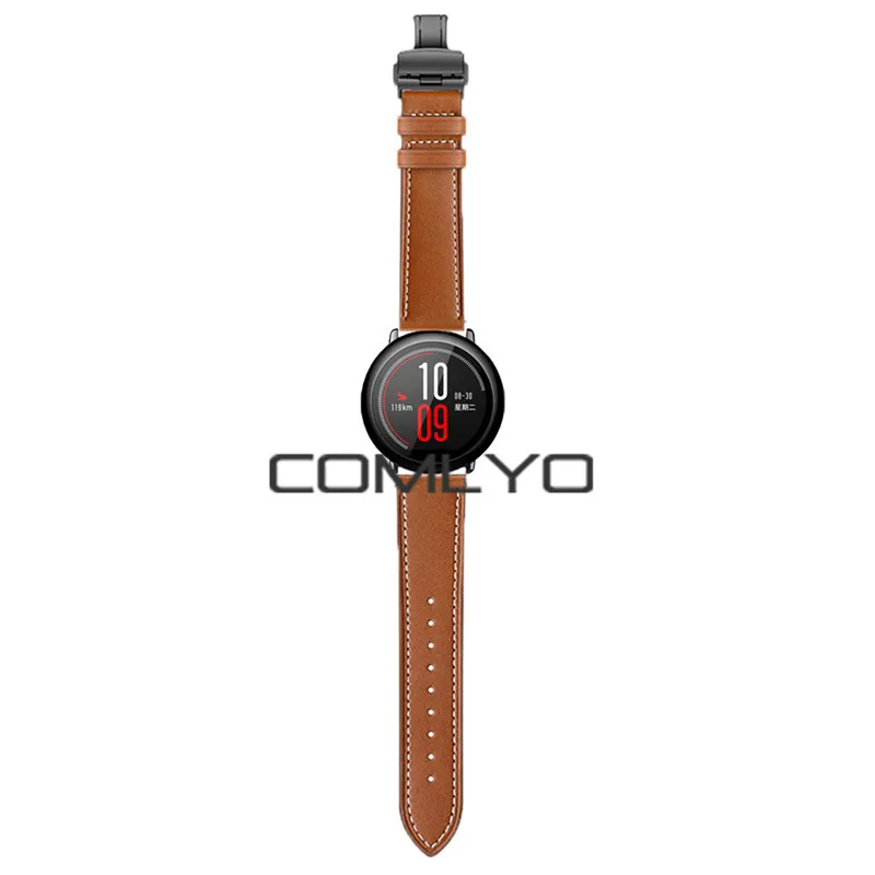 Для Xiaomi huami Amazfit pace/Amazfit Stratos 2 ремешок с кожаной бабочкой для часов samsung galaxy watch 46 мм/gear S3